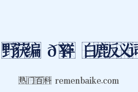 野获编·𥘌祥·白鹿反义词是什么意思的图片